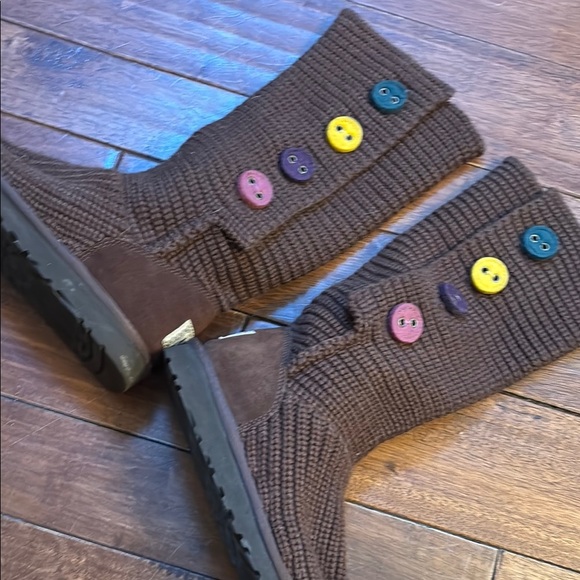 UGG Australia 1967 Candy ll Knit Sweater Knit Boots Chocolate Brown Size 5 - Picture 8 of 12